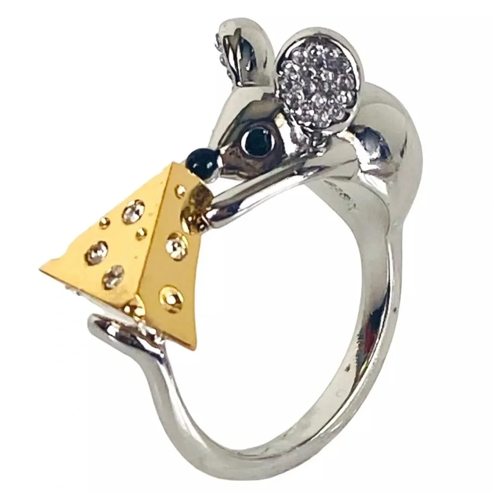 KATE SPADE Authentic Year Of The Rat Mouse And Cheese Ring Size 7